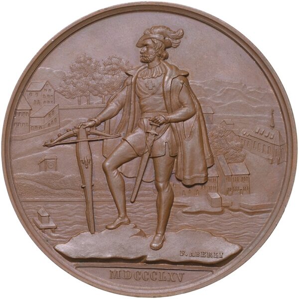 Zürich, Zürich,  Bogenschützen, 1865, stgl, Bronze