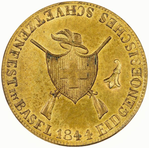 7163_1 Basel, Basel, Schützenjeton, 1844, unz/stgl