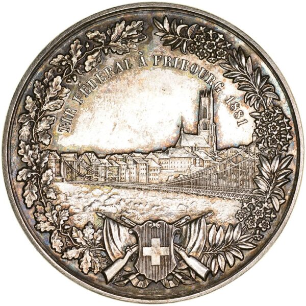 7188_1 Freiburg, Fribourg, Tir fédéral, 1881, unz