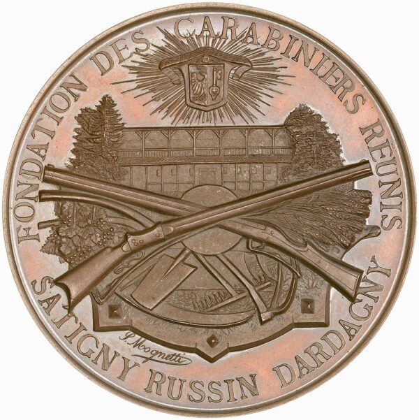 7193_1 Genève, Satigny-Russin-Dardagny, Fondation des carabiniers réunis, 1897, stgl, Bronze