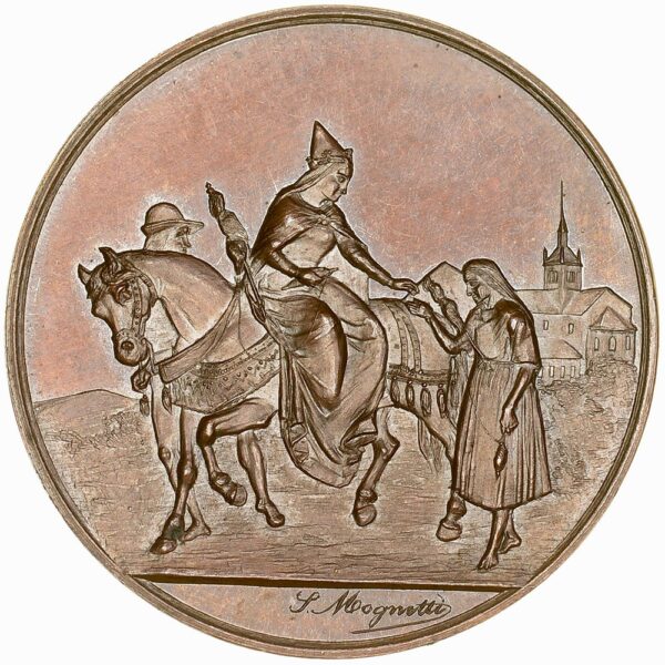 Waadt, Payerne,  Kantonales Schützenfest, 1884, stgl, Bronze
