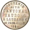 Waadt, Lausanne,  Tir cantonal vaudois, 1894, stgl, Silber