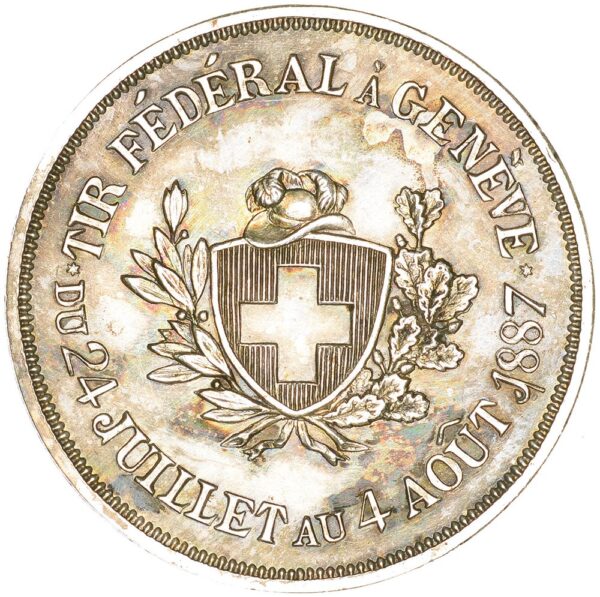 7203_1 Genève, Genève, Tir fédéral, 1887, unz, Silber