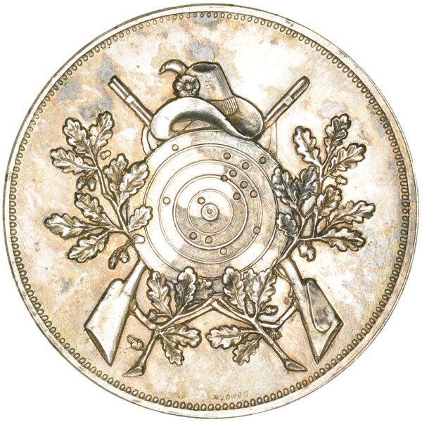 Genève, Genève,  Tir fédéral, 1887, unz, Silber