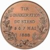 Genève, Carouge,  Tir d'inauguration, 1888, stgl, Bronze