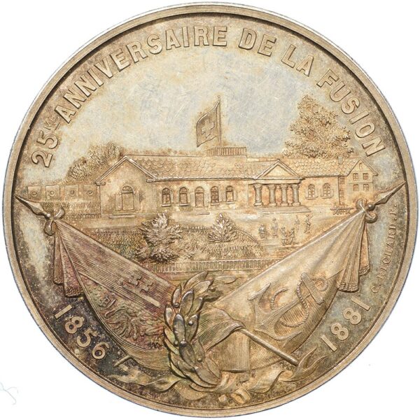 7222_1 Genève, Genève, Exercices de l'Arquebuse, 1881, unz/stgl