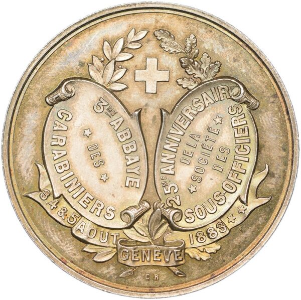 7234_1 Genève, Genève, Abbaye des Carabiniers, 1883, stgl, Silber