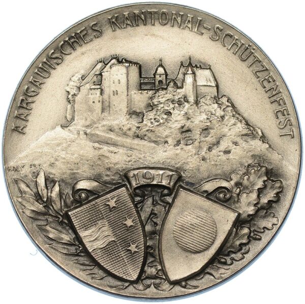 7242_1 Aargau, Lenzburg, Kantonales Schützenfest, 1911, unz/stgl