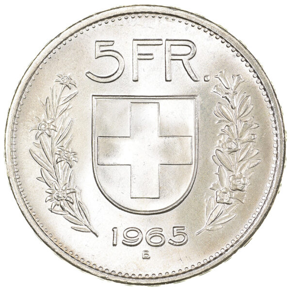 5 Franken, 1965, Stempelglanz