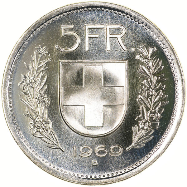 5 Franken, 1969, Erstabschlag