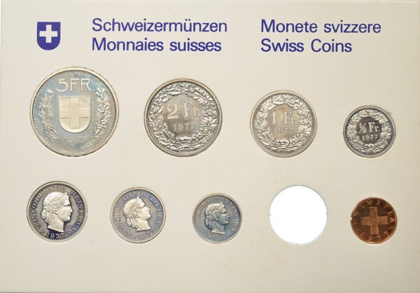 Münzensatz, 1977, Stempelglanz