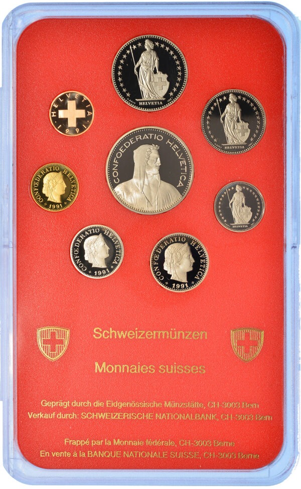 26798_1 Münzensatz, 1991, Polierte Platte