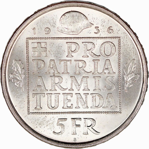 5 Franken, 1936, Stempelglanz