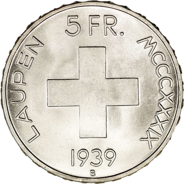 5 Franken, 1939, Stempelglanz