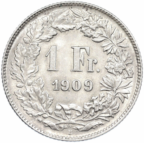 27285_1 1 Franken, 1909, unzirkuliert