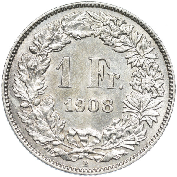 27295_1 1 Franken, 1908, fast unzirkuliert