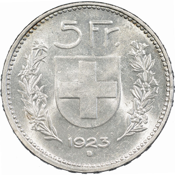 5 Franken, 1923, fast unzirkuliert