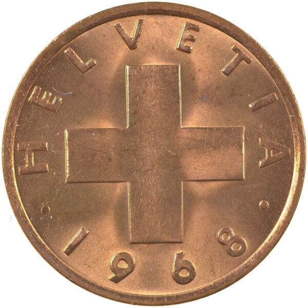 1 Rappen, 1968, Stempelglanz