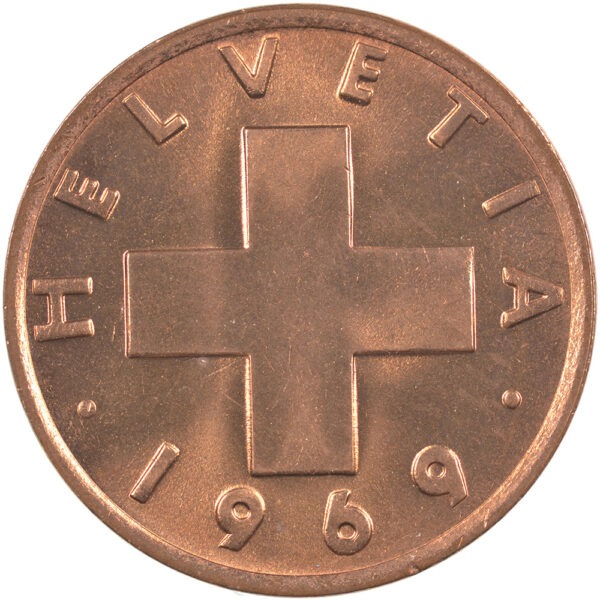 1 Rappen, 1969, Stempelglanz