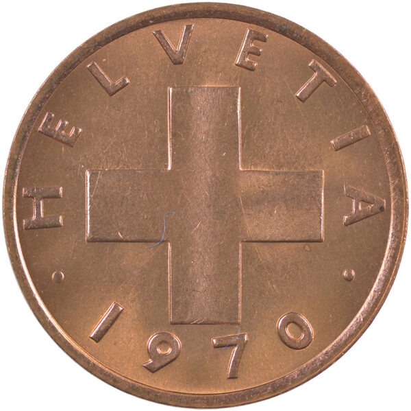 1 Rappen, 1970, Stempelglanz