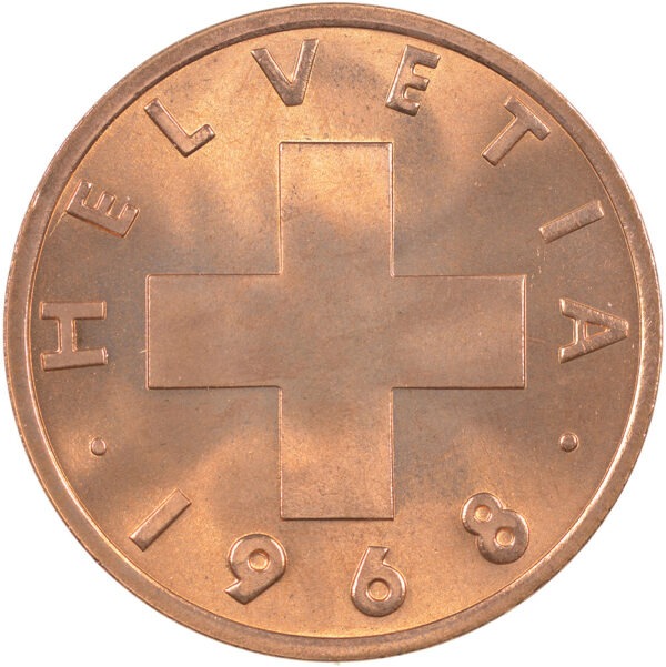 2 Rappen, 1968, Stempelglanz