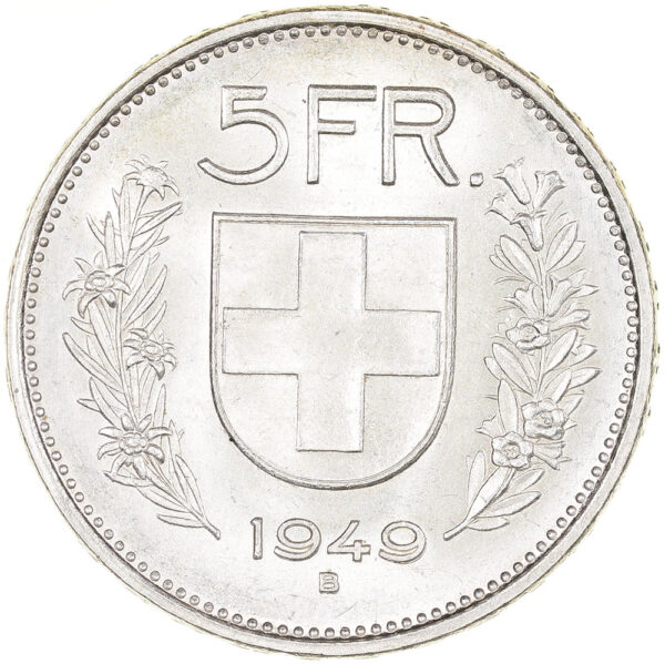 28431_1 5 Franken, 1949, unzirkuliert