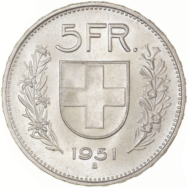 28433_1 5 Franken, 1951, unzirkuliert
