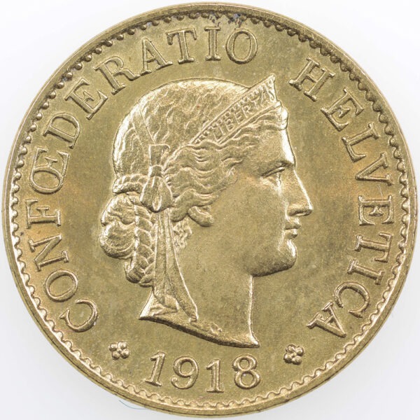 5 Rappen, 1918, Stempelglanz
