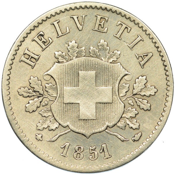 28456_1 10 Rappen, 1851, fast unzirkuliert