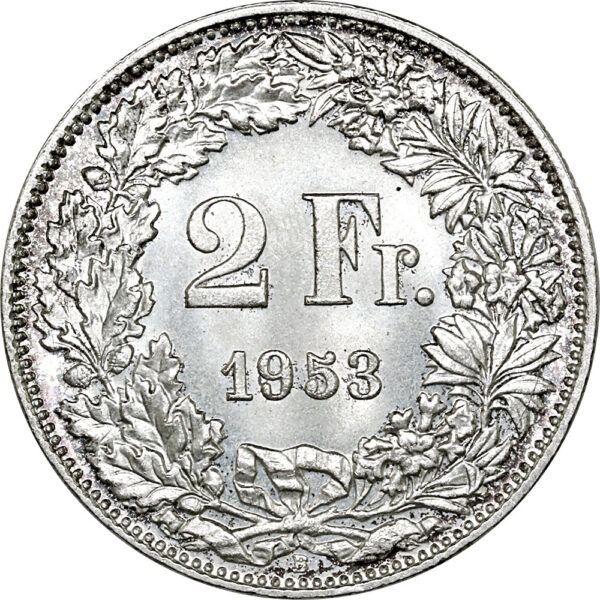 28486_1 2 Franken, 1953, unz/stgl